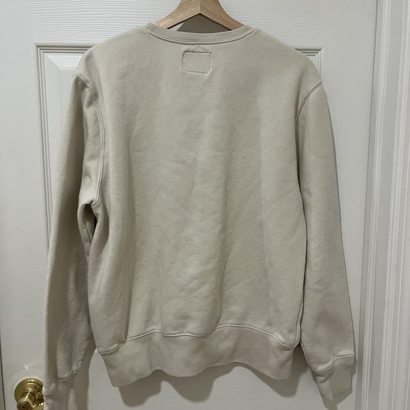 Boston Celtics 47 Brand Crewneck Sweatshirt Mens L Cream Embroidered Logo NBA - Picture 7 of 13